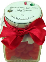 Dinky Glass Jar – Strawberry Gourmet Jelly Beans