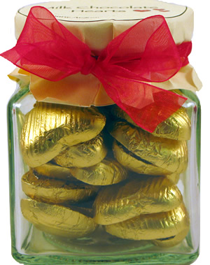 Glass Gift Jar of Chocolate Hearts – Matt Gold