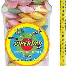It's A Foot Of Sweets!  Jumbo Personalised Jar Of Flying Saucers