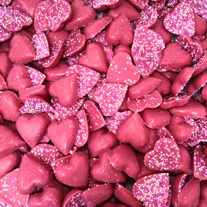 Strawberry choc hearts