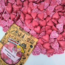 Strawberry choc hearts