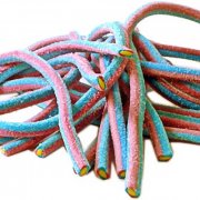 Giant Fizzy Red Blue Raspberry Cables