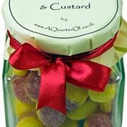 Glass Gift Jar of Rhubarb and Custard Glass Gift Jar of Rhubarb and Custard