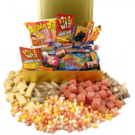 A Personalised Medium Luxury Box of Nostalgia Personalsied Box of Sweets Nostalgia