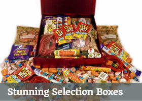 retro sweet gift box hampers