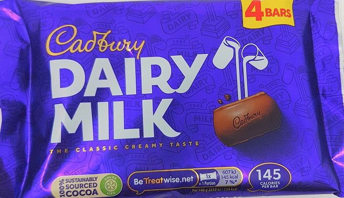 Cadburys Dairy Milk Bar 27g (4 pack)