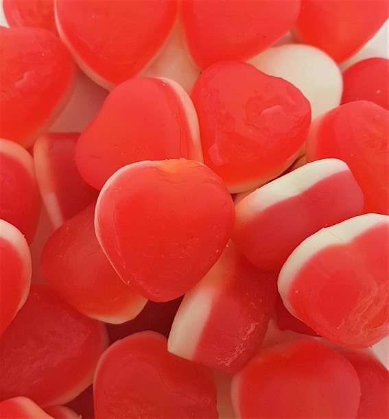 Jelly Strawberry and Cream Hearts
