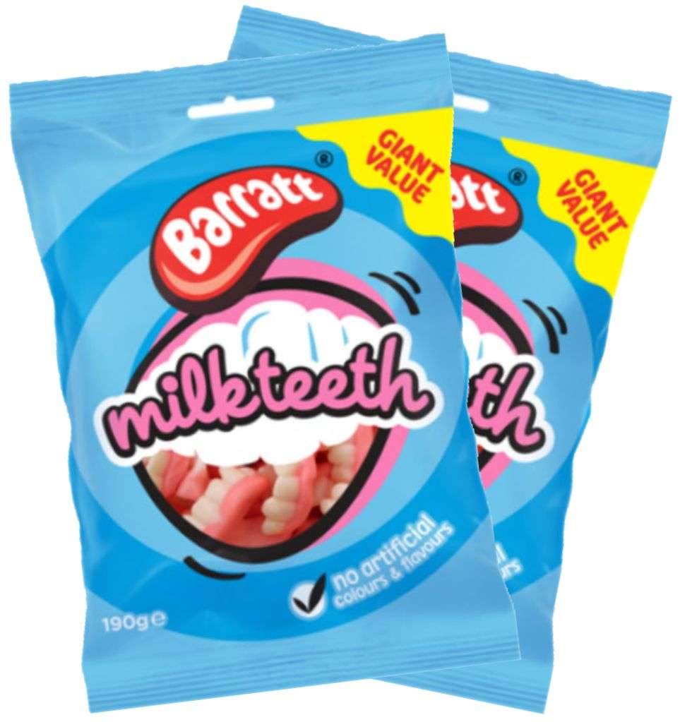 Milk Teeth: 380g (2 x 190g gram bags)