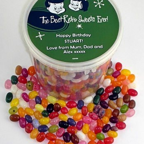 Image of Personalised Gourmet Jelly Beans Bucket (20+ designs)