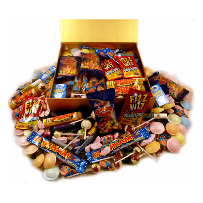 A Personalised Large Luxury Box of Retro Sweets