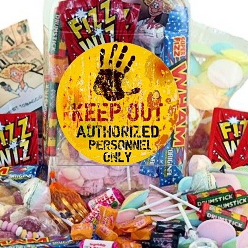 Top 20 Retro Sweets Jar With A "KEEP OUT" Label
